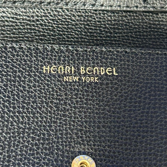 Henri Bendel Black Crossbody Clutch w/Rainbow Stud Accents Approx.. 7 x 4 - Picture 9 of 17